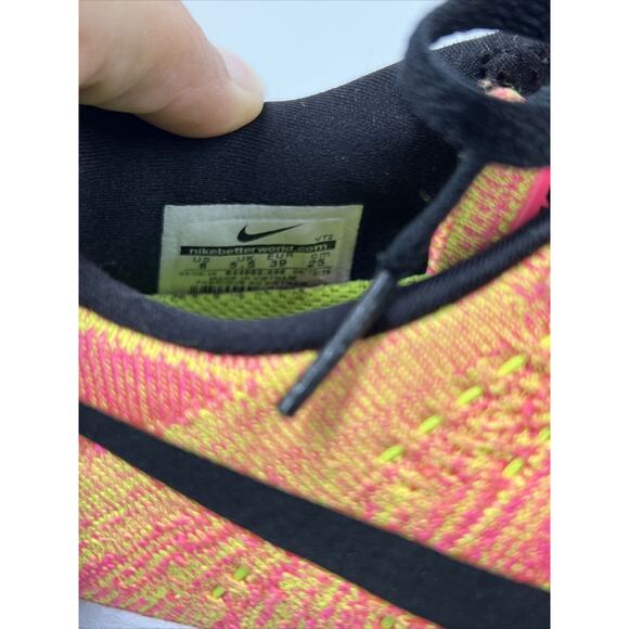 Nike Women’s Lunarepic Low Flyknit Running Shoes Pink/Black Size 8 844863‑999 - Picture 9 of 9